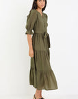 BY ROSA. IRRESISTIBLESS BUTTON FRONT MAXI DRESS