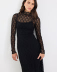 AMONG THE BRAVE KEEPSAKE LACE LONGLSEEVE MAXI DRESS