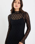 AMONG THE BRAVE KEEPSAKE LACE LONGLSEEVE MAXI DRESS