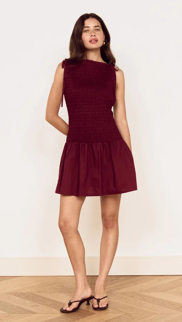 MINK PINK LOLA SHIRRED MINI DRESS