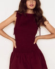 MINK PINK LOLA SHIRRED MINI DRESS