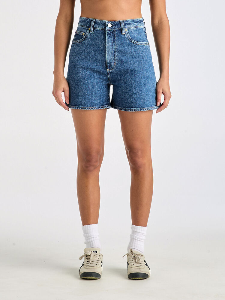 LEE HIGH MOM SHORT - BLUE STONE