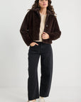 STORIES BE TOLD LODGE FAUX FUR JACKET