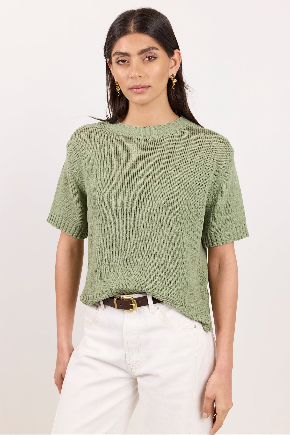 BY ROSA. LOVEABLE TAPE YARN KNIT TEE