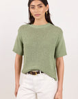 BY ROSA. LOVEABLE TAPE YARN KNIT TEE