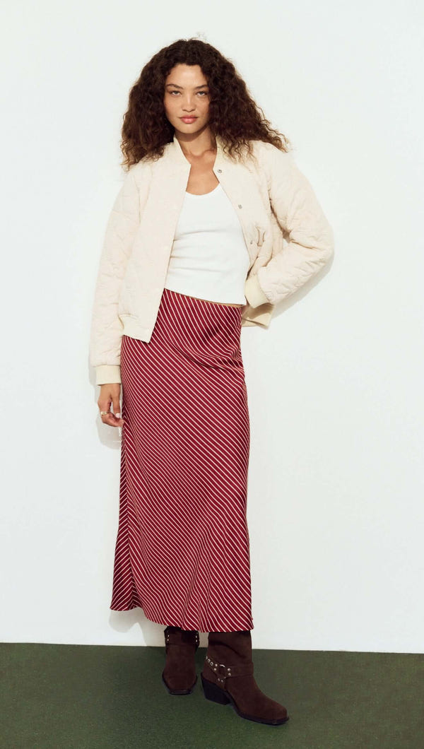 MINK PINK LENI BIAS MIDI SKIRT