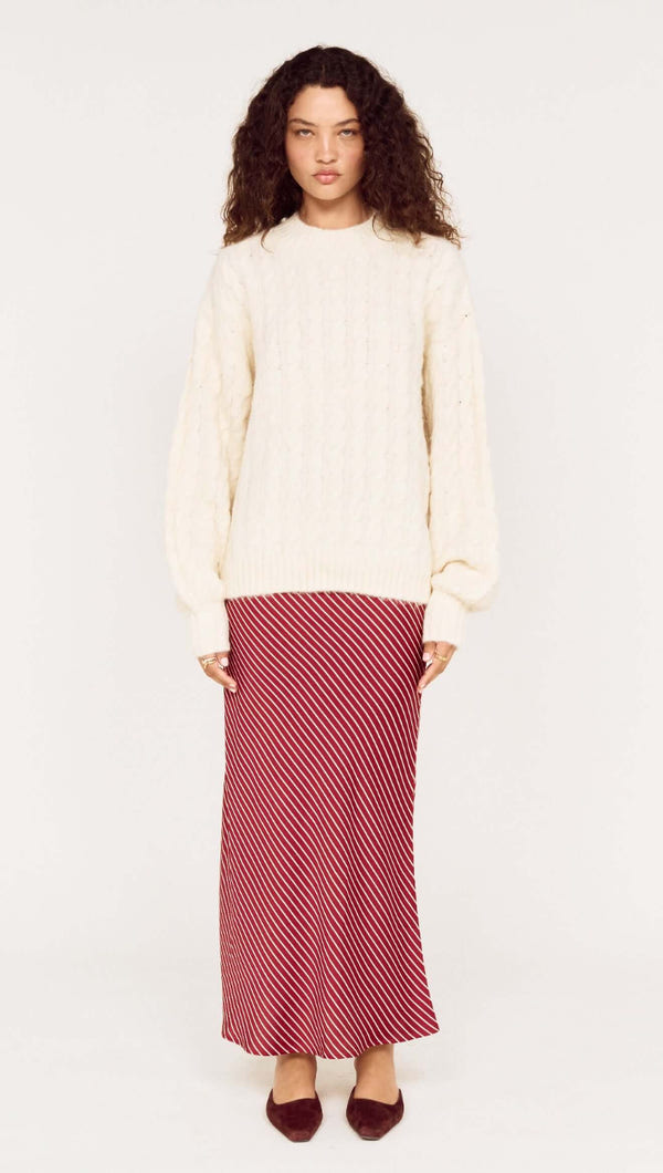 MINK PINK LENI BIAS MIDI SKIRT
