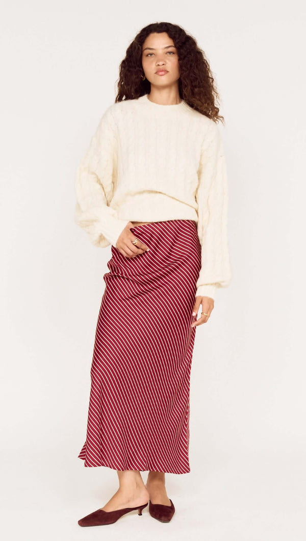 MINK PINK LENI BIAS MIDI SKIRT