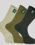 RIDGELINE COTTON WORK SOCKS MULTI MID LENGTH 3PACK