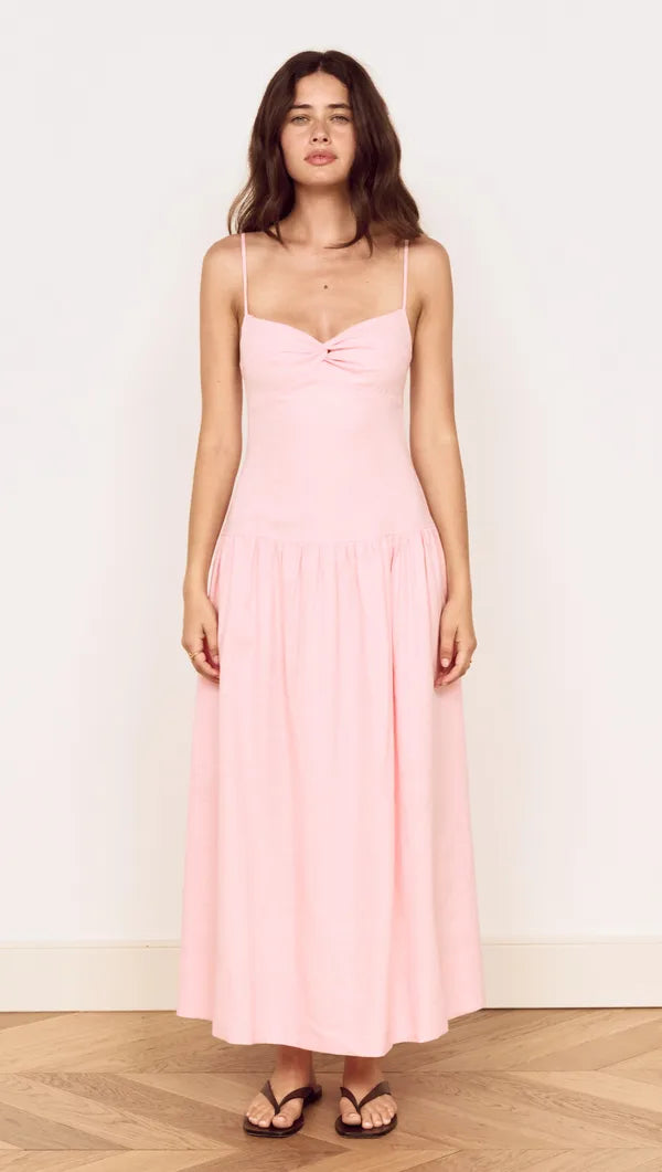 MINK PINK MILA DROP WAIST MIDI DRESS