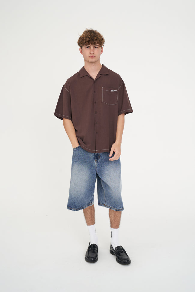 HUFFER HAVANA STITCHED BOX SHIRT
