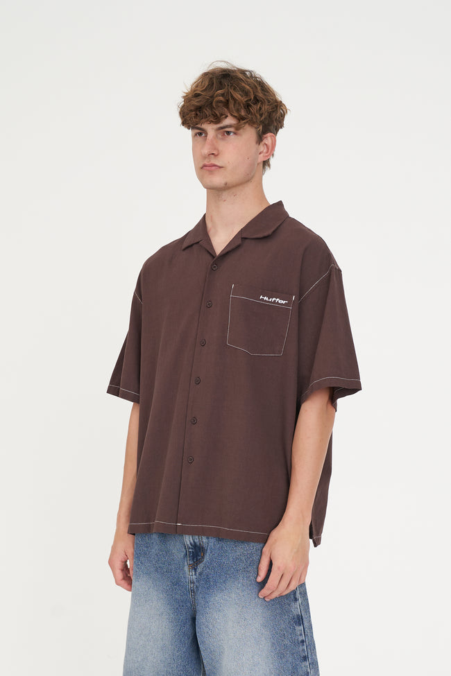 HUFFER HAVANA STITCHED BOX SHIRT