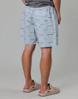 JUST ANOTHER FISHERMAN MULLET STACK VOLLEY SHORTS STERLING BLUE