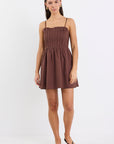 STORIES BE TOLD MAUI PLEATED BODICE STRAPPY MINI DRESS