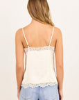 STORIES BE TOLD NOCTURNE SATIN LACE TRIM CAMI