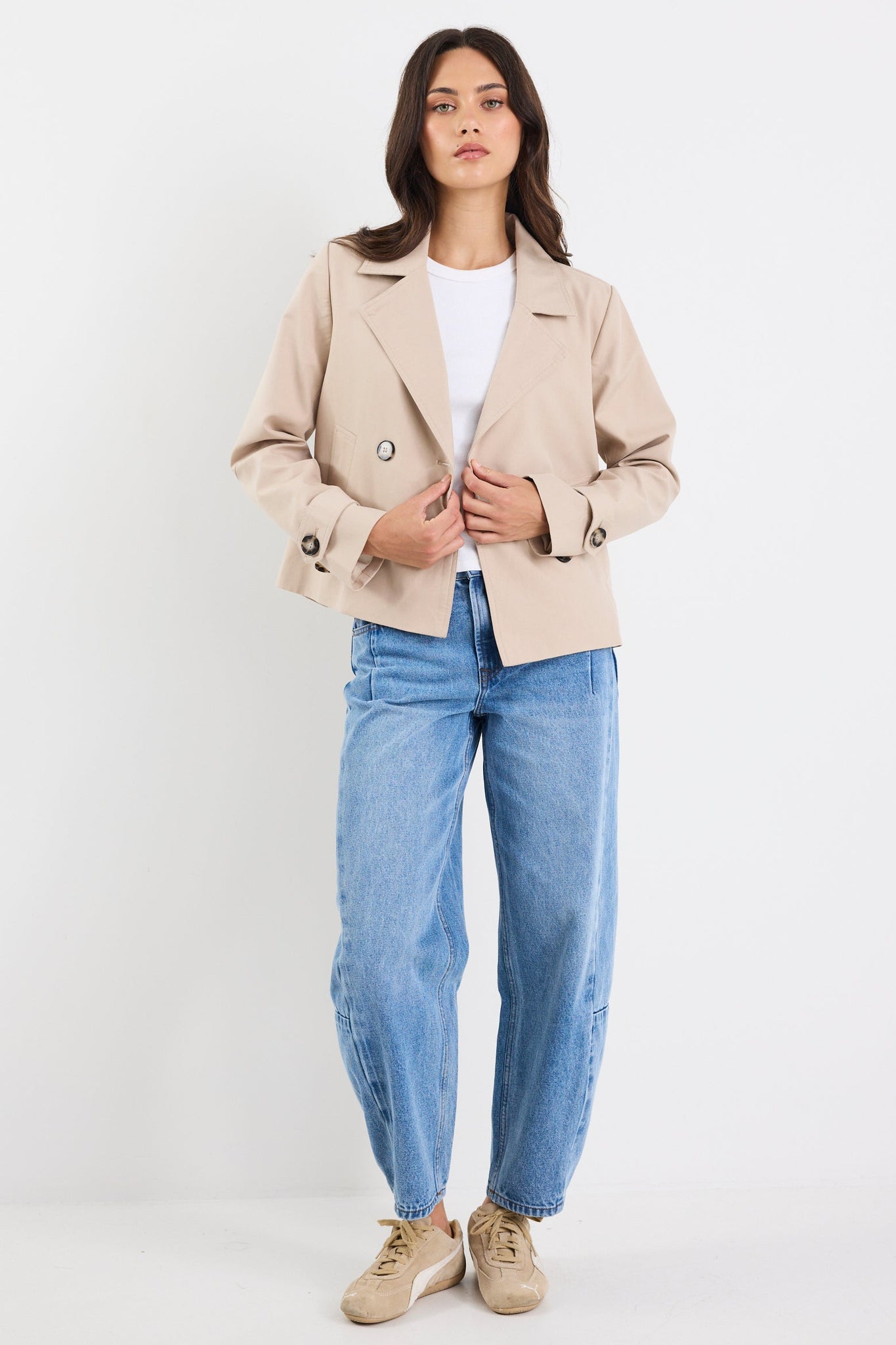 STORIES BE TOLD PATHWAY CROPPED TRENCH JACKET