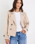 STORIES BE TOLD PATHWAY CROPPED TRENCH JACKET