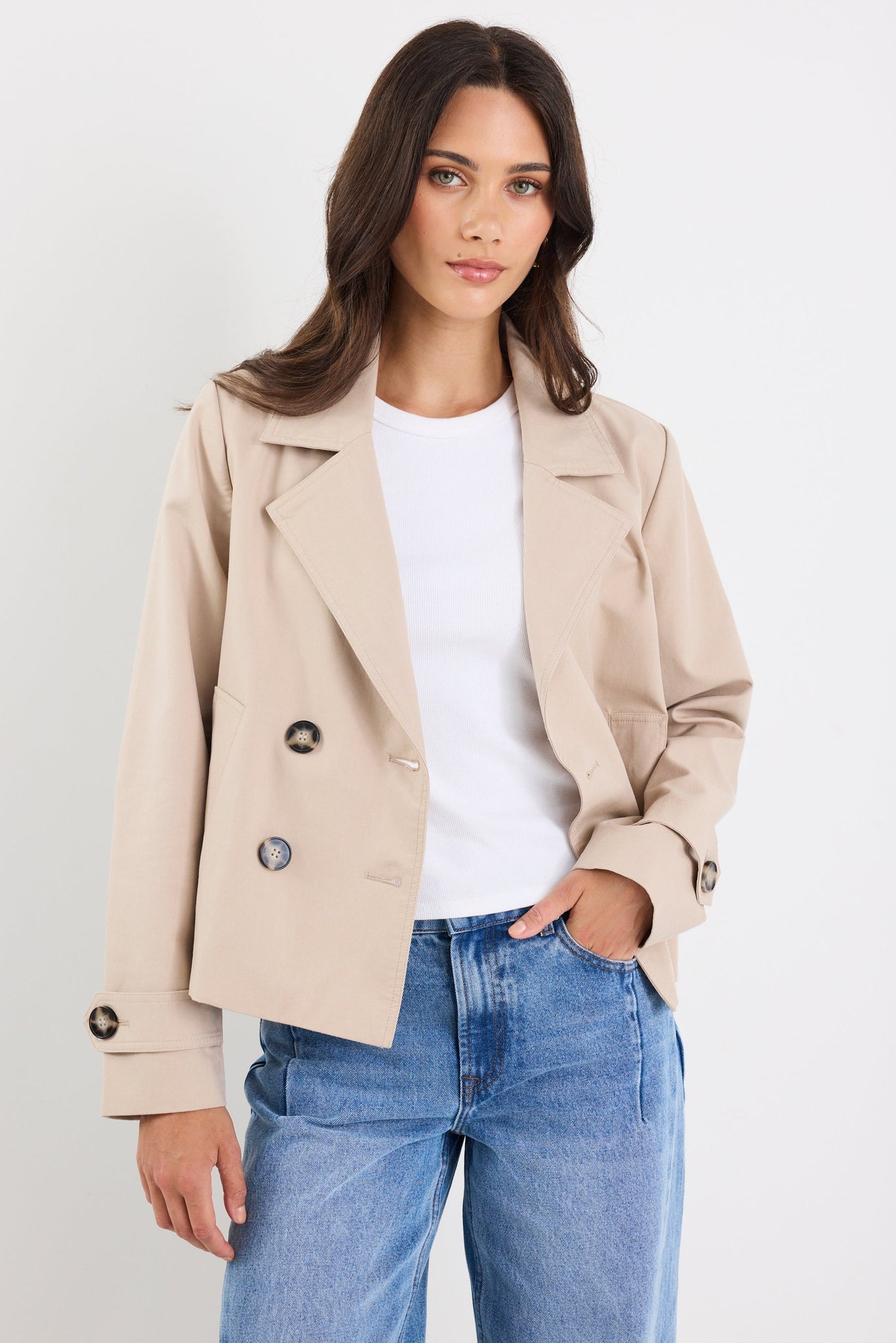 STORIES BE TOLD PATHWAY CROPPED TRENCH JACKET