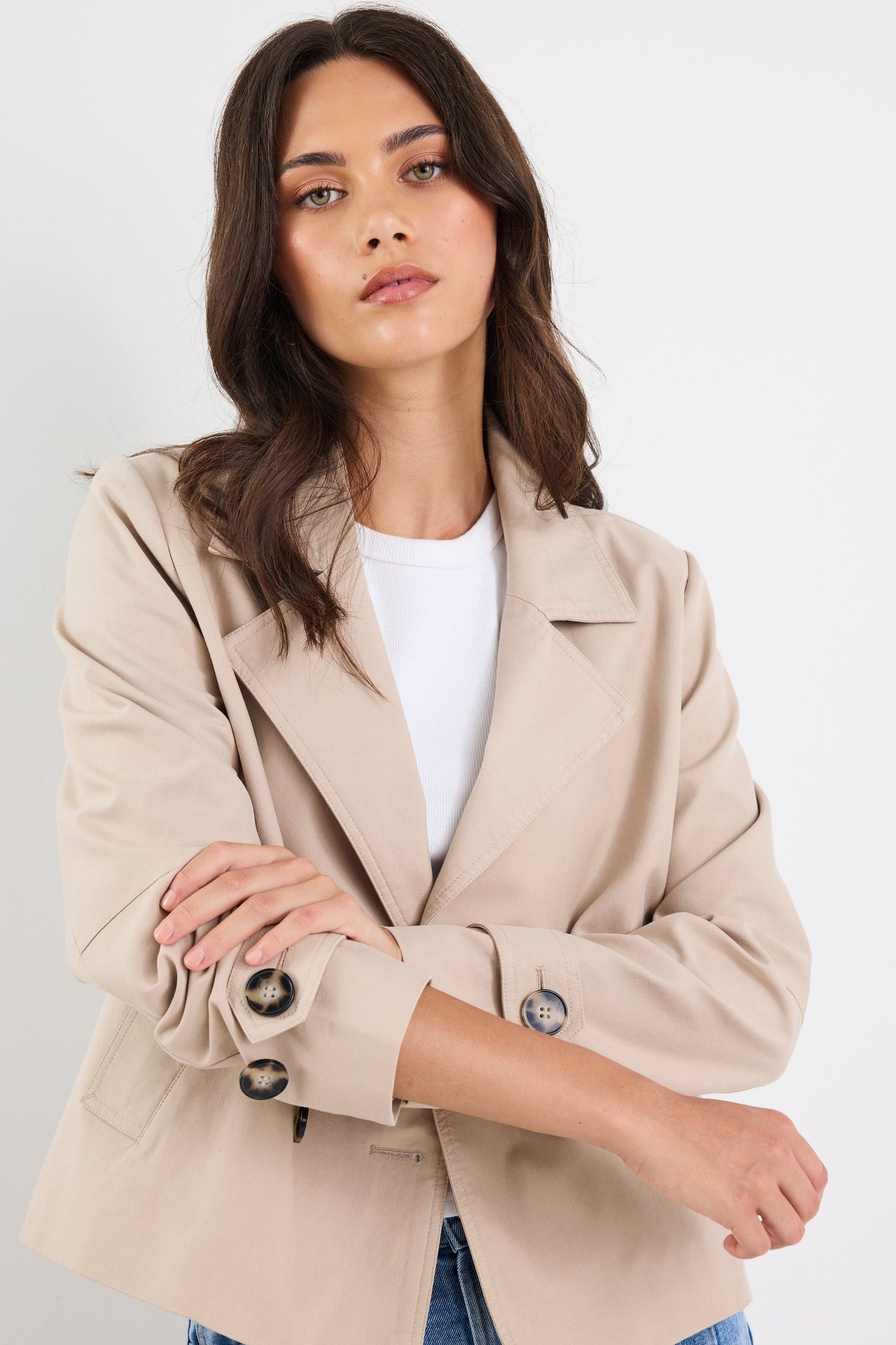 STORIES BE TOLD PATHWAY CROPPED TRENCH JACKET