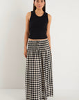 IVY + JACK CHEERFUL GINGHAM COTTON SHIRRED WAIST MAXI SKIRT