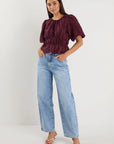 GEORGIA MAE PROMPT BUBBLE SLEEVE TOP