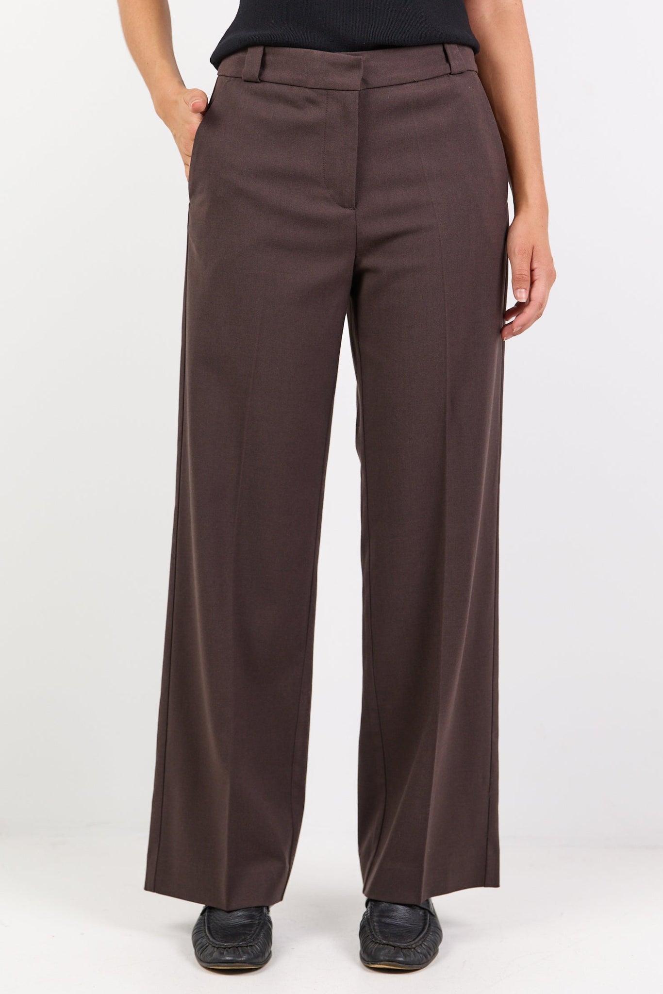 AMONG THE BRAVE JAUNTY SLANT POCKET WIDE LEG PANTS