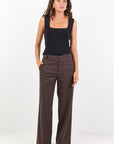 AMONG THE BRAVE JAUNTY SLANT POCKET WIDE LEG PANTS