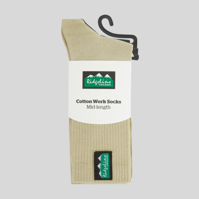 RIDGELINE COTTOM LIGHT WORK SOCKS 3 PACK