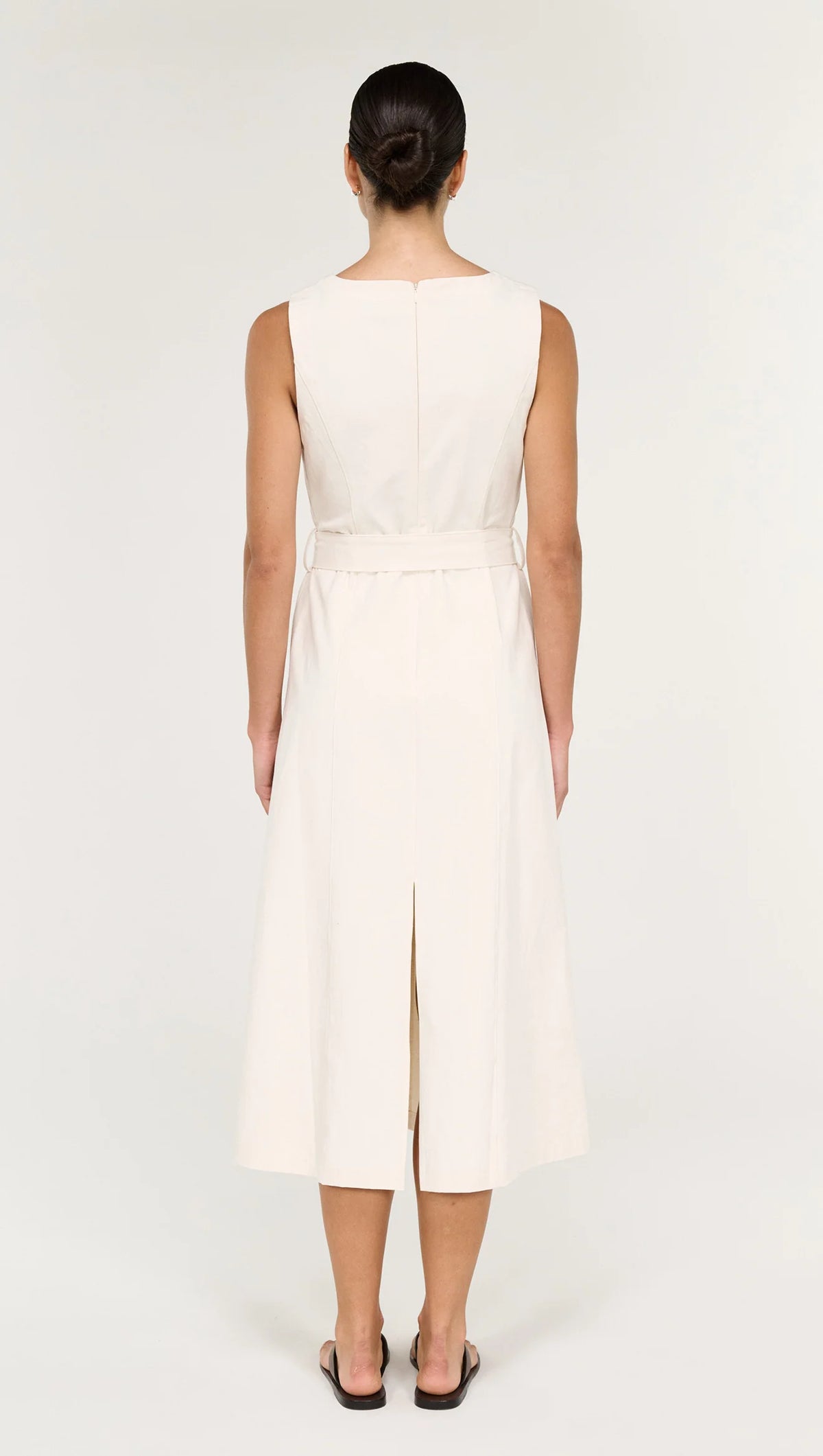 STAPLE THE LABEL ROSELLE BELTED MIDI DRESS