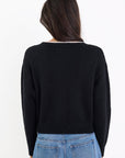 IVY + JACK RAPPORT V NECK CONSTRAST EDGE CARDIGAN