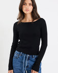 IVY+JACK RECIPROCAL BOATNECK RIB TOP