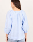 RE:UNION REVOLUTIONARY LINEN RELAXED LONG SLEEVE TOP