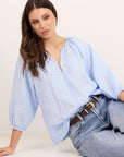 RE:UNION REVOLUTIONARY LINEN RELAXED LONG SLEEVE TOP