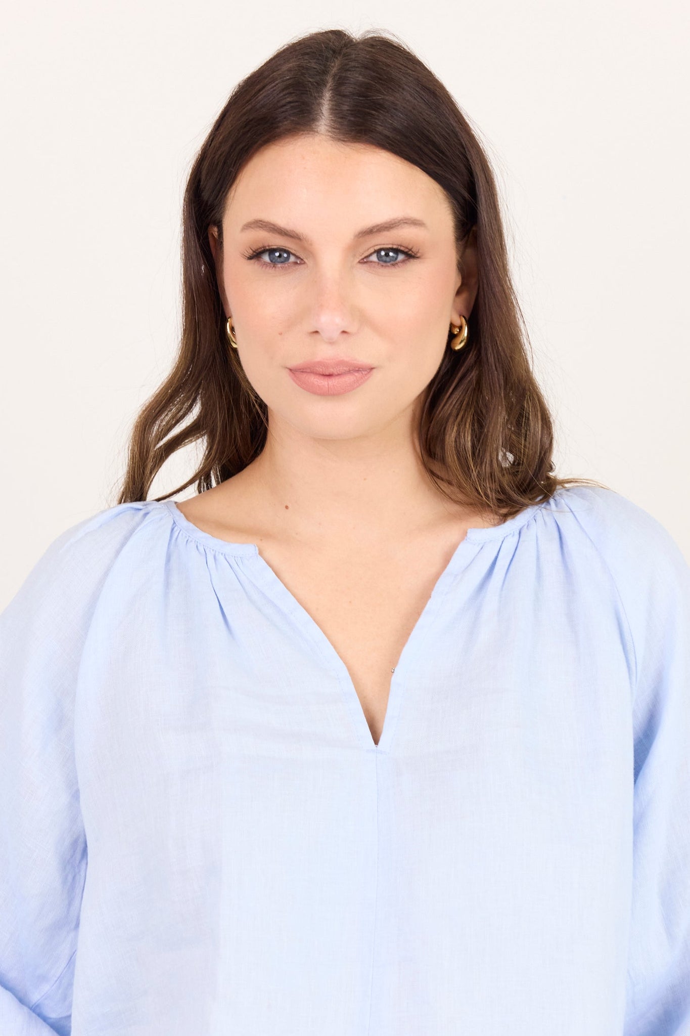 RE:UNION REVOLUTIONARY LINEN RELAXED LONG SLEEVE TOP