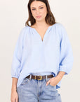 RE:UNION REVOLUTIONARY LINEN RELAXED LONG SLEEVE TOP