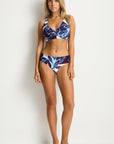 SEA LEVEL RUMBA CROSS FRONT MULTI BRA + MID BIKINI PANT SET