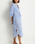 SEA LEVEL VACAY BOHO LONG SHIRT DRESS