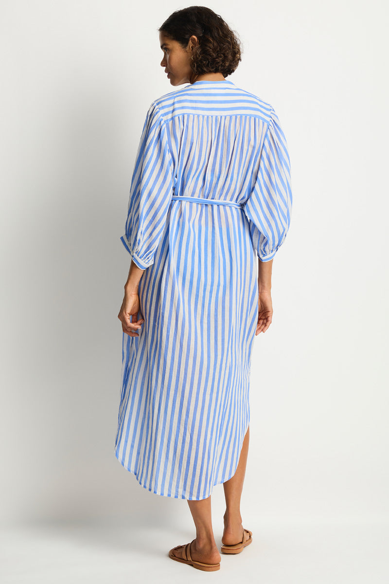 SEA LEVEL VACAY BOHO LONG SHIRT DRESS