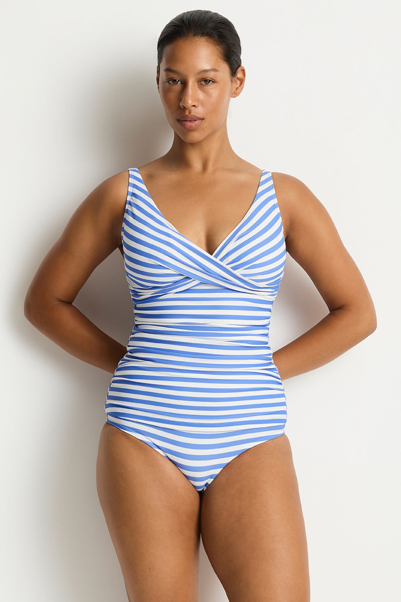 SEA LEVEL CROSS FRONT MULTIFIT SINGLET TOP + MID PANT SET