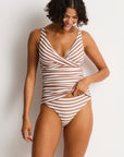 SEA LEVEL CROSS FRONT MULTIFIT SINGLET TOP + MID PANT SET
