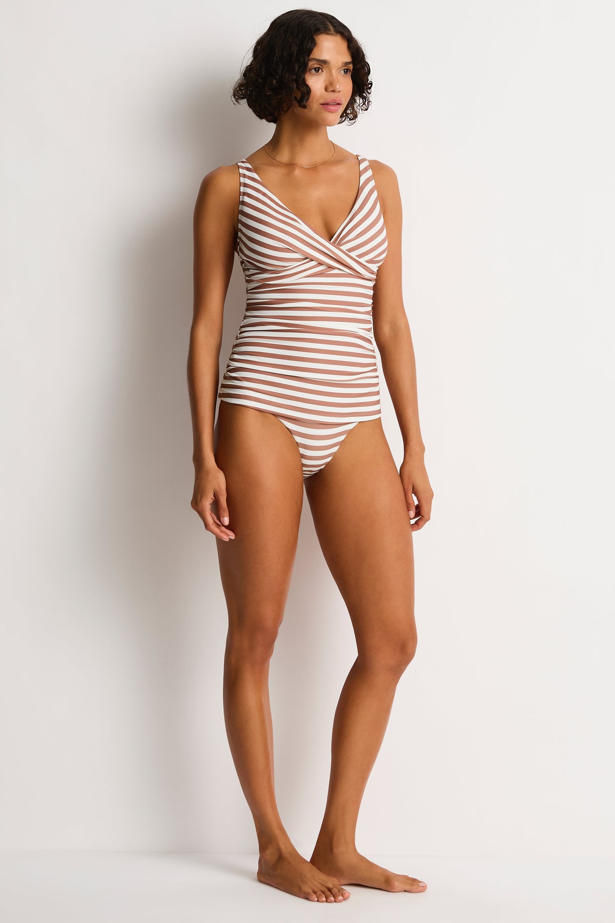 SEA LEVEL CROSS FRONT MULTIFIT SINGLET TOP + MID PANT SET