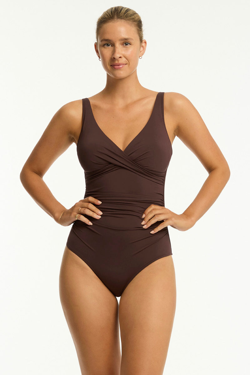 SEA LEVEL ESSENTIALS CROSS FRONT MULTIFIT ONE PIECE
