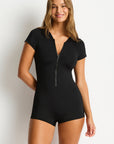 SEA LEVEL ESSENTIALS SHORT SLEEVE MULTIFIT BOYLEG ONE PIECE