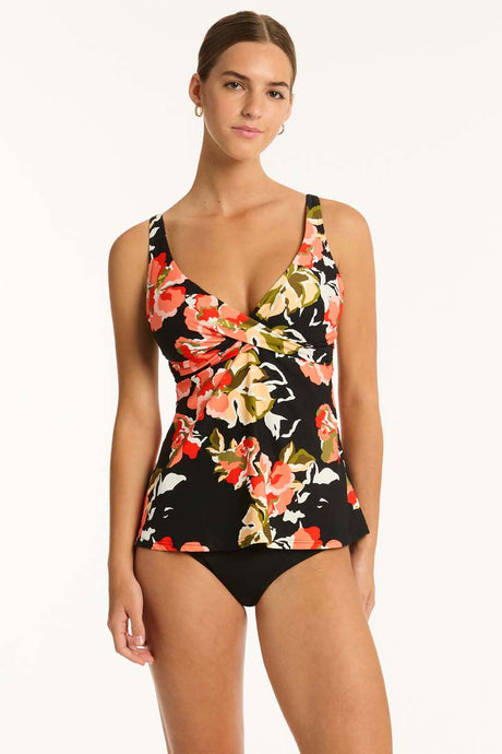 SEA LEVEL JUNIPER CROSS FRONT SWING SINGLET + JUNIPER MID BIKINI PANT