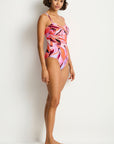 SEA LEVEL NEON WAVE TWIST BANDEAU ONE PIECE