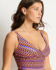 SEA LEVEL TESSERA CROSS FRONT ONE PIECE