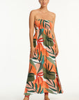 SEA LEVEL TROPALUXE CUTAWAY BANDEAU DRESS