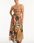 SEA LEVEL TROPALUXE CUTAWAY BANDEAU DRESS