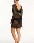 SEA LEVEL CASTAWAY MESH COVER UP BLACK