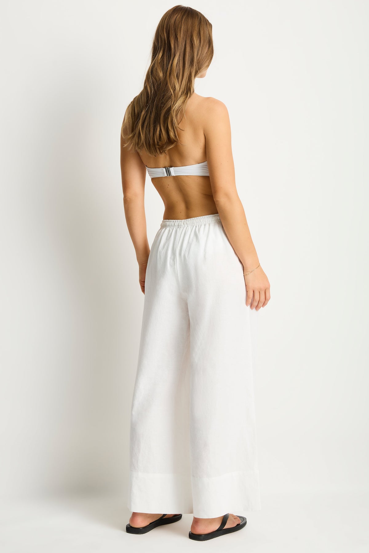 SEA LEVEL SHORE LINEN PALAZZO PANT